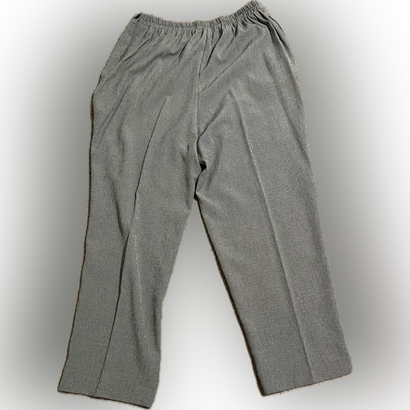 Vintage Women’s Pant Suit Checked Enhanced Button Front Elastic Waist Pants 16W - Picture 7 of 10